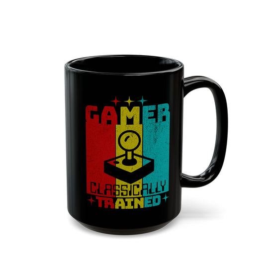 Classically Trained Gamer Black Mug