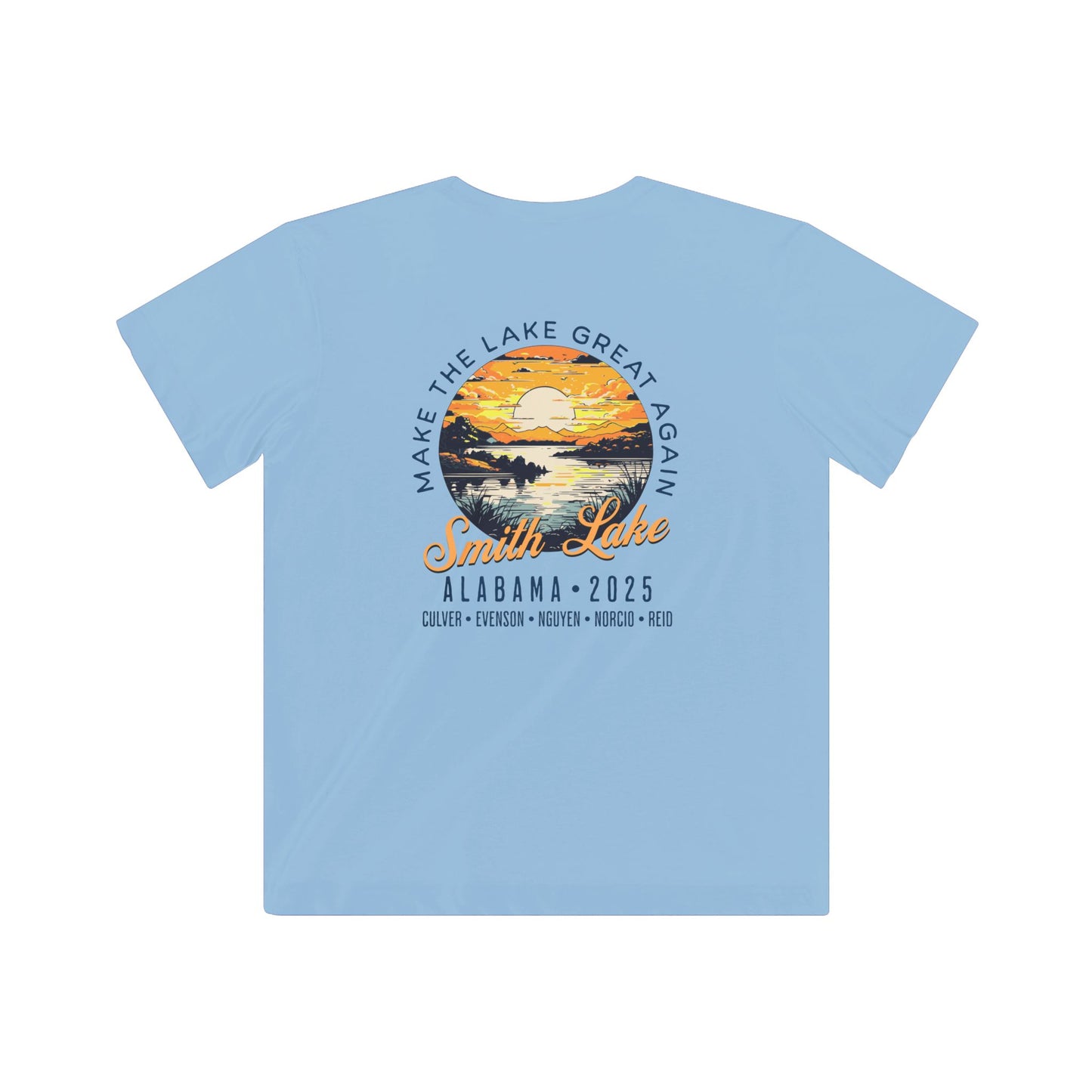 Smith Lake Sunset Light Blue Youth T-Shirt