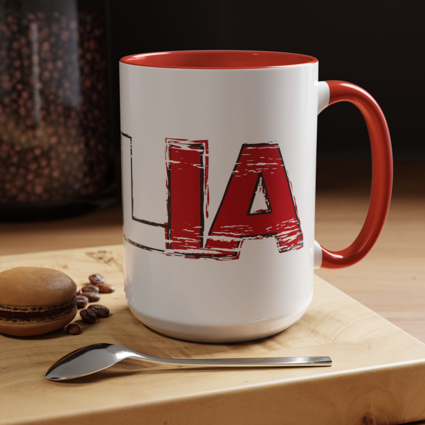 Italia Red Accent Mug