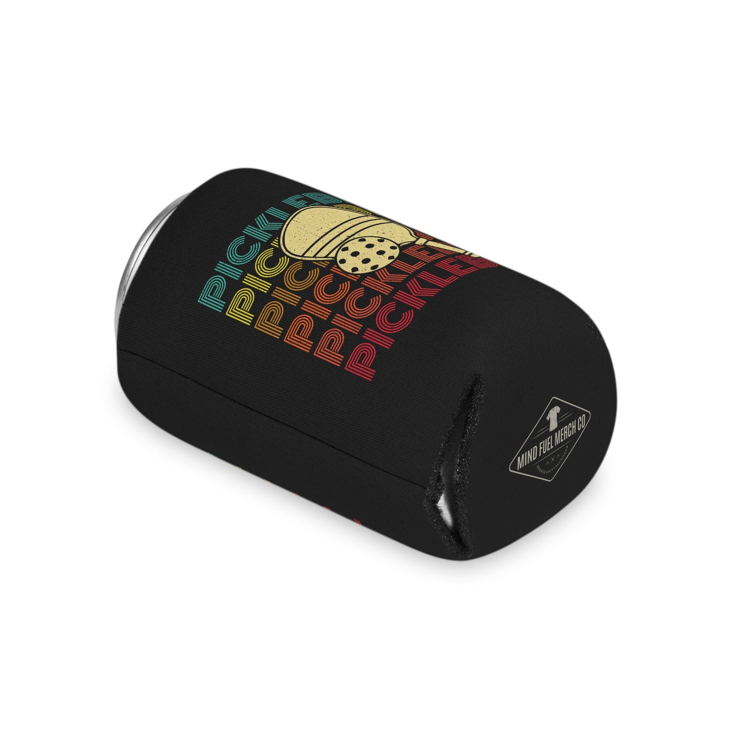 Pickleball Retro Black Koozie Can Cooler