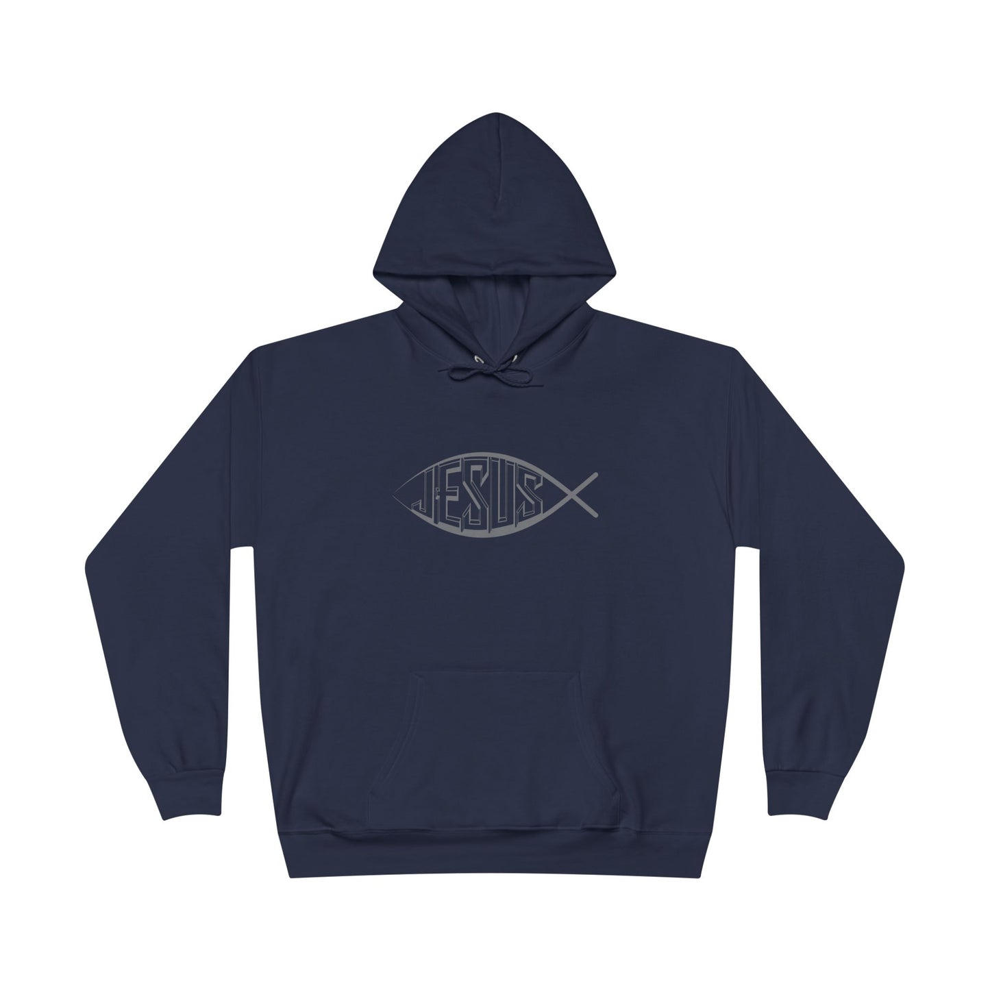 Jesus Fish Navy Blue Hoodie