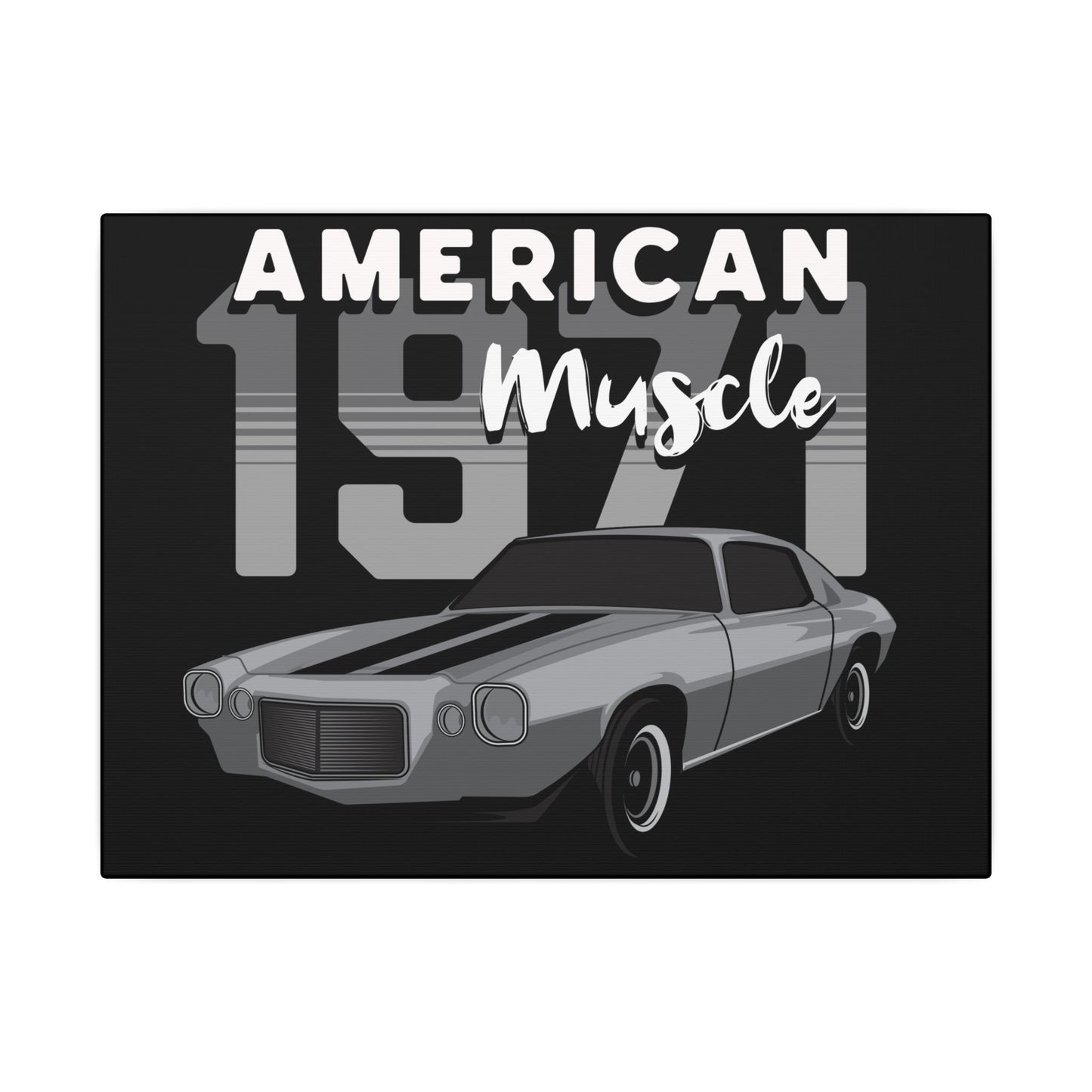 1971 Muscle Car Black Wall Canvas