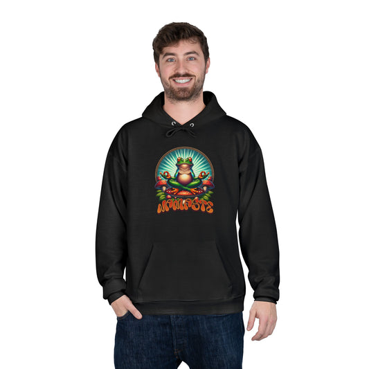 Namaste Yoga Frog Black Hoodie
