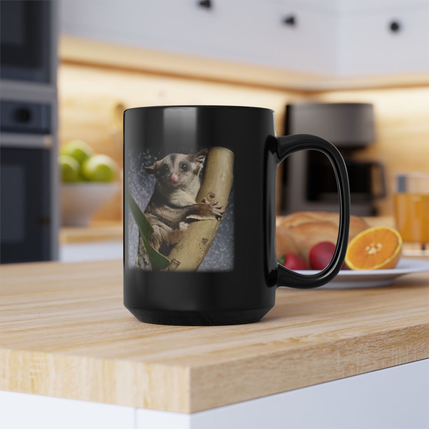Sugar Glider Black Mug