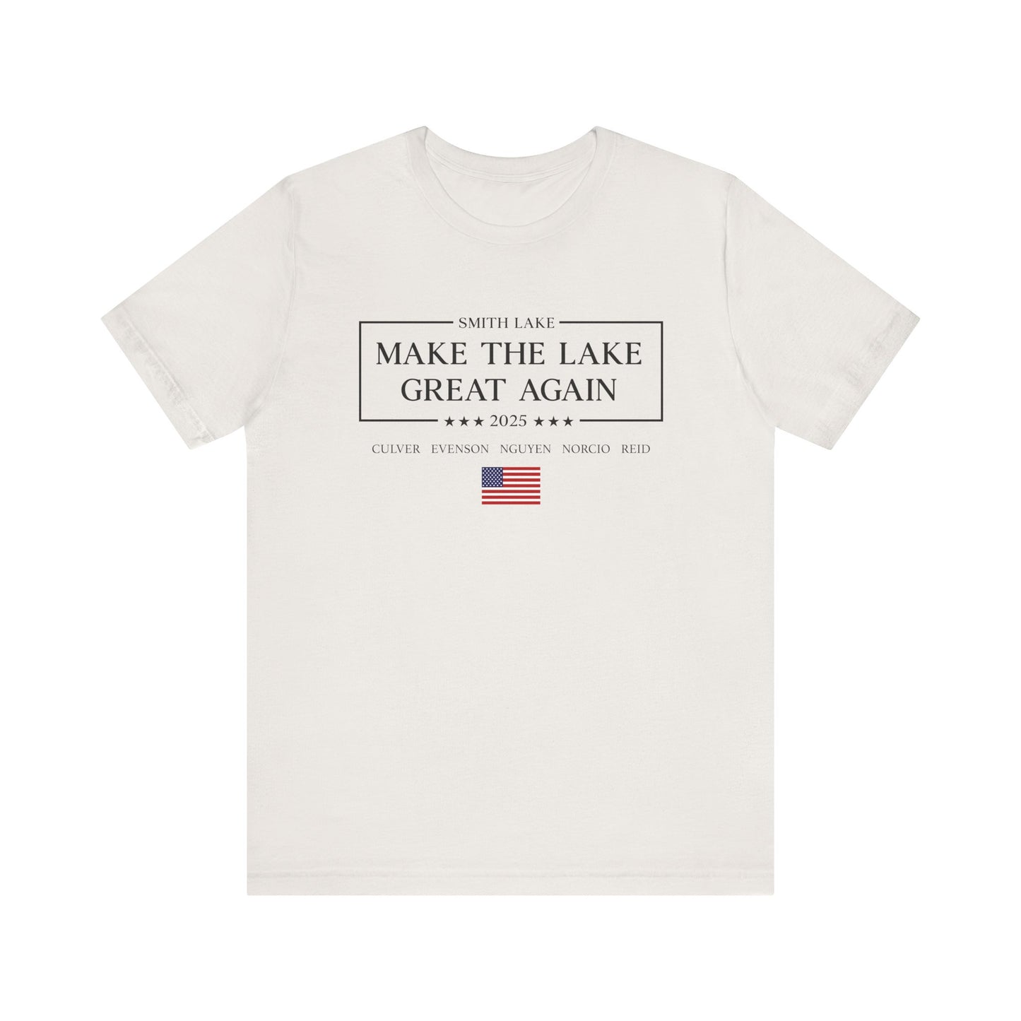 Make The Lake Great Again Small Flag White T-Shirt