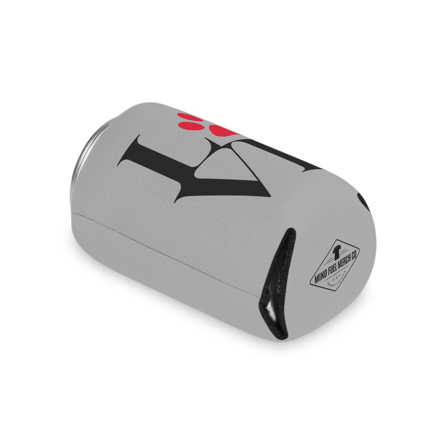 Paw Print Love Grey Koozie Can Cooler