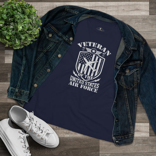 US Air Force Veteran Navy Womens T-Shirt