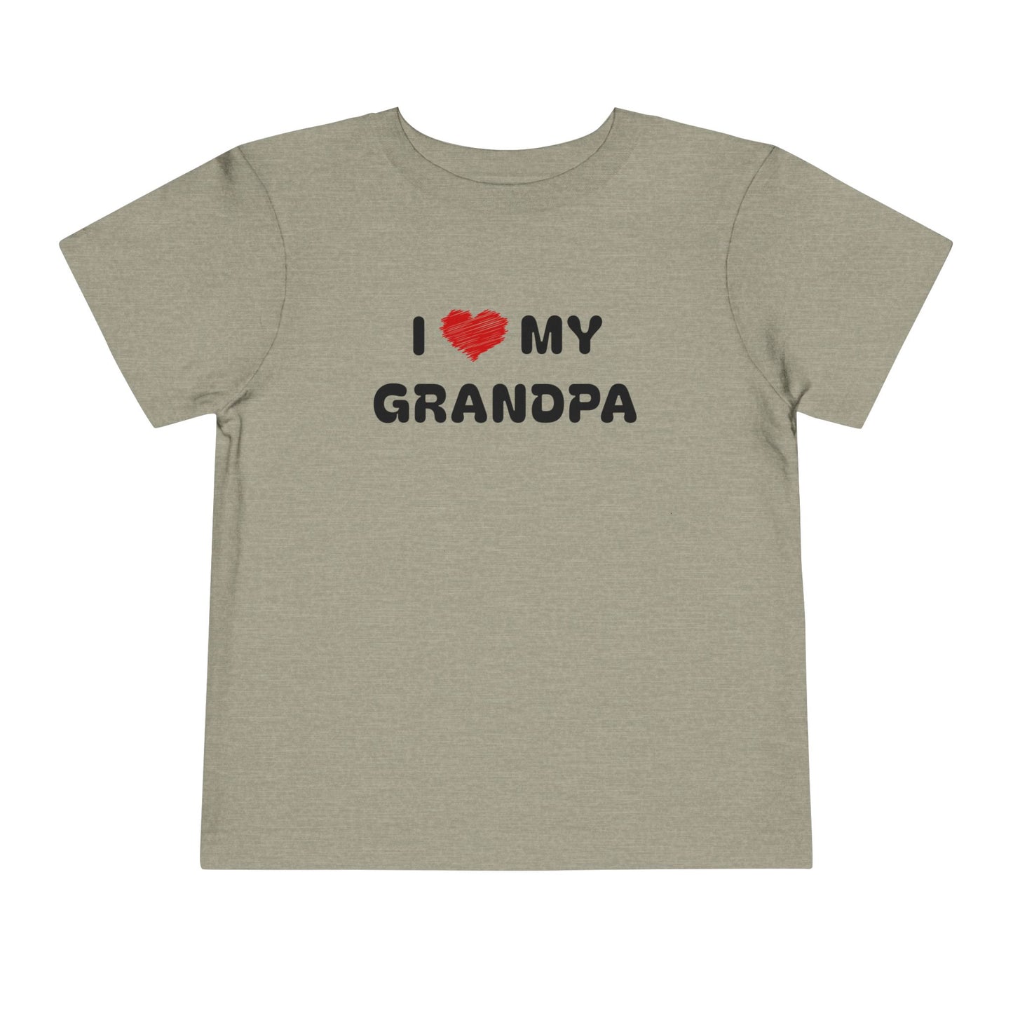 I Love My Grandpa Grey Toddler T-Shirt