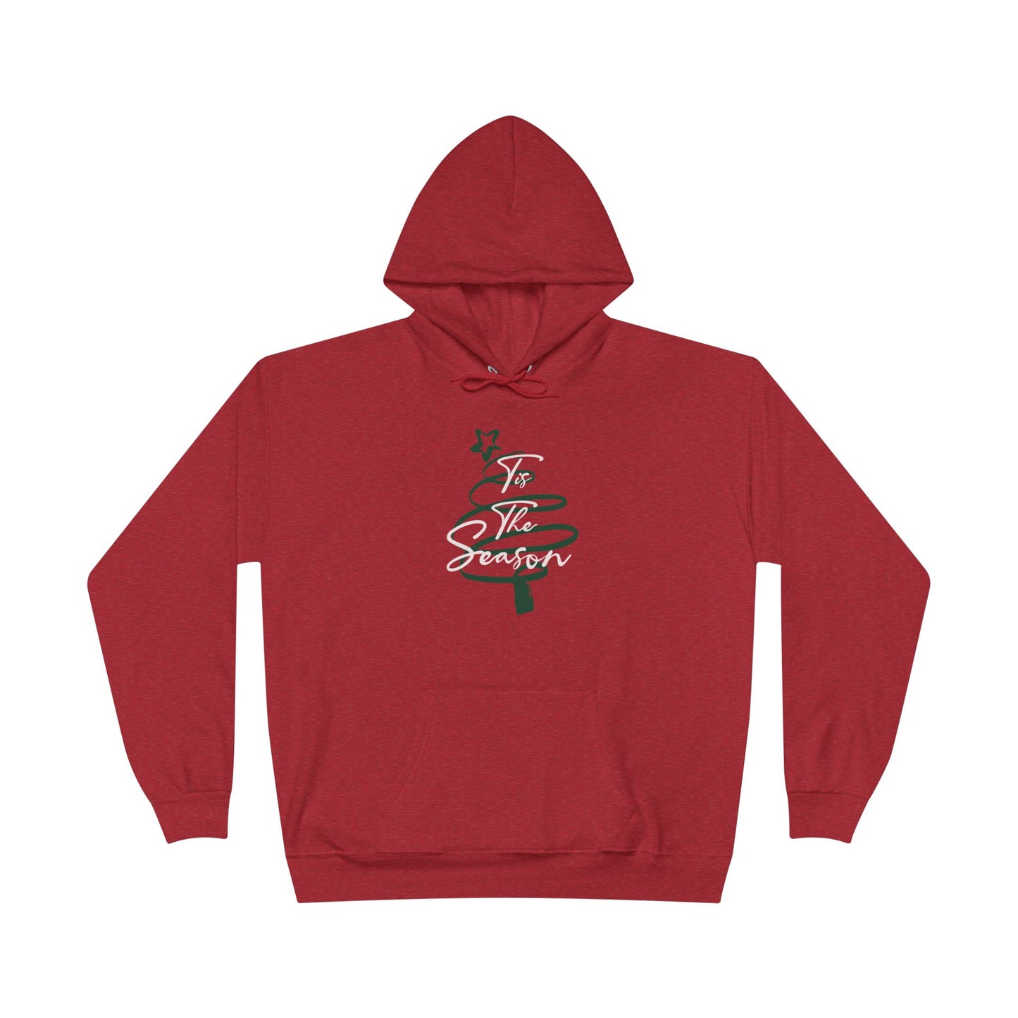 Tis The Season Spiral Tree Red Hoodie