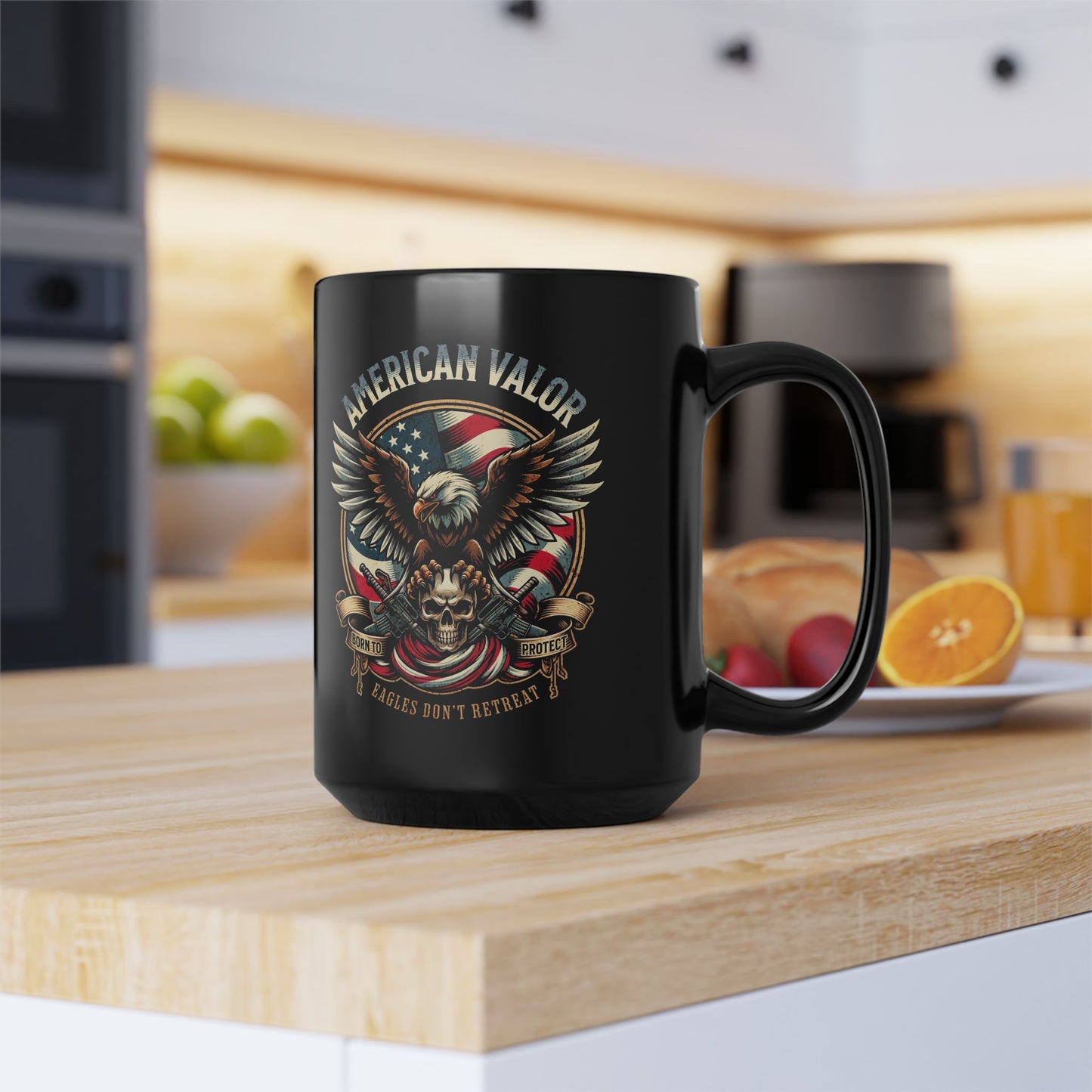American Valor Black Mug