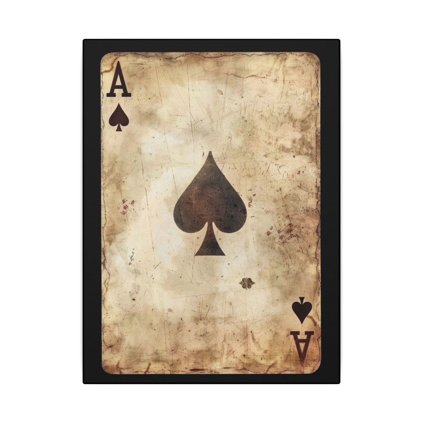 Ace Of Spades Black Wall Canvas