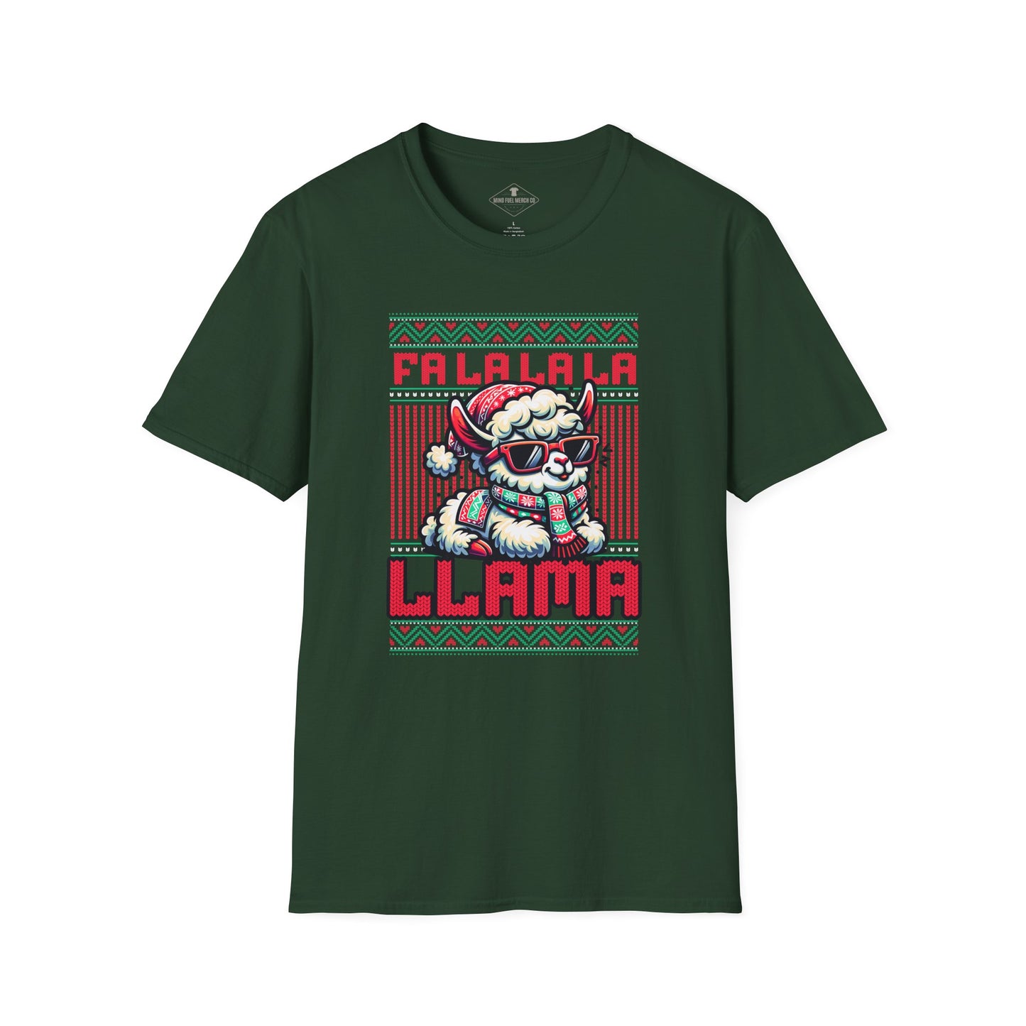 Fa La La La Llama Forest Green T-Shirt