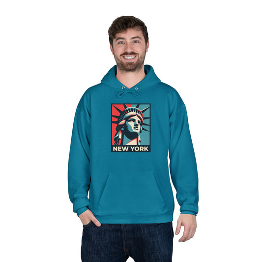 New York Statue Of Liberty Turquoise Hoodie