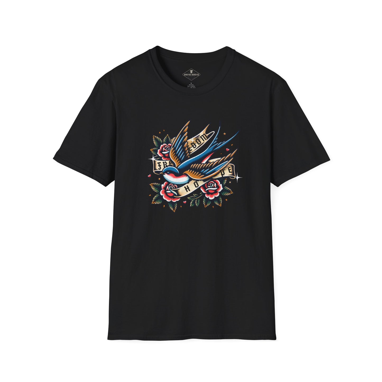 Freedom Hope Sparrow Black T-Shirt