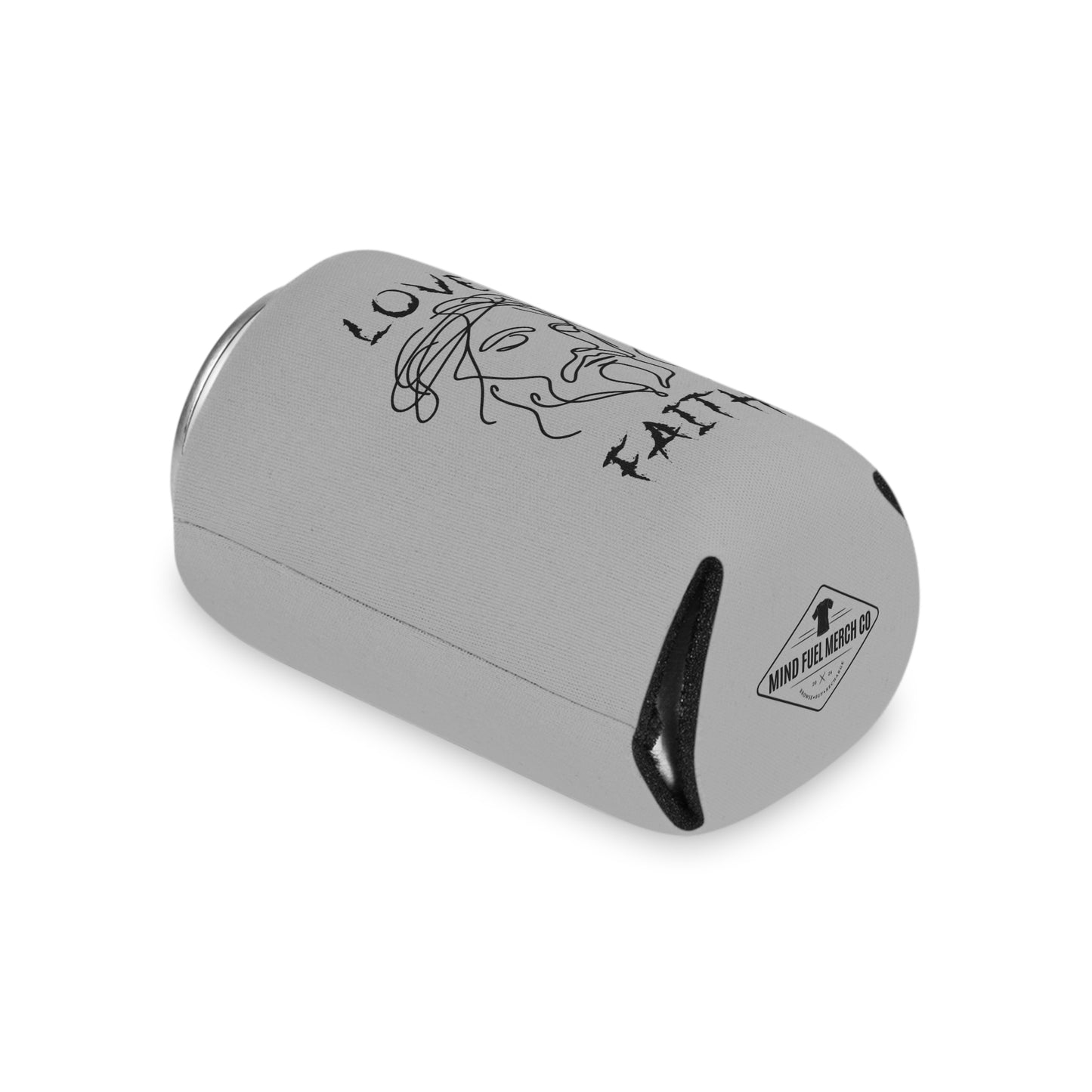Jesus Love Faith Grey Koozie Can Cooler