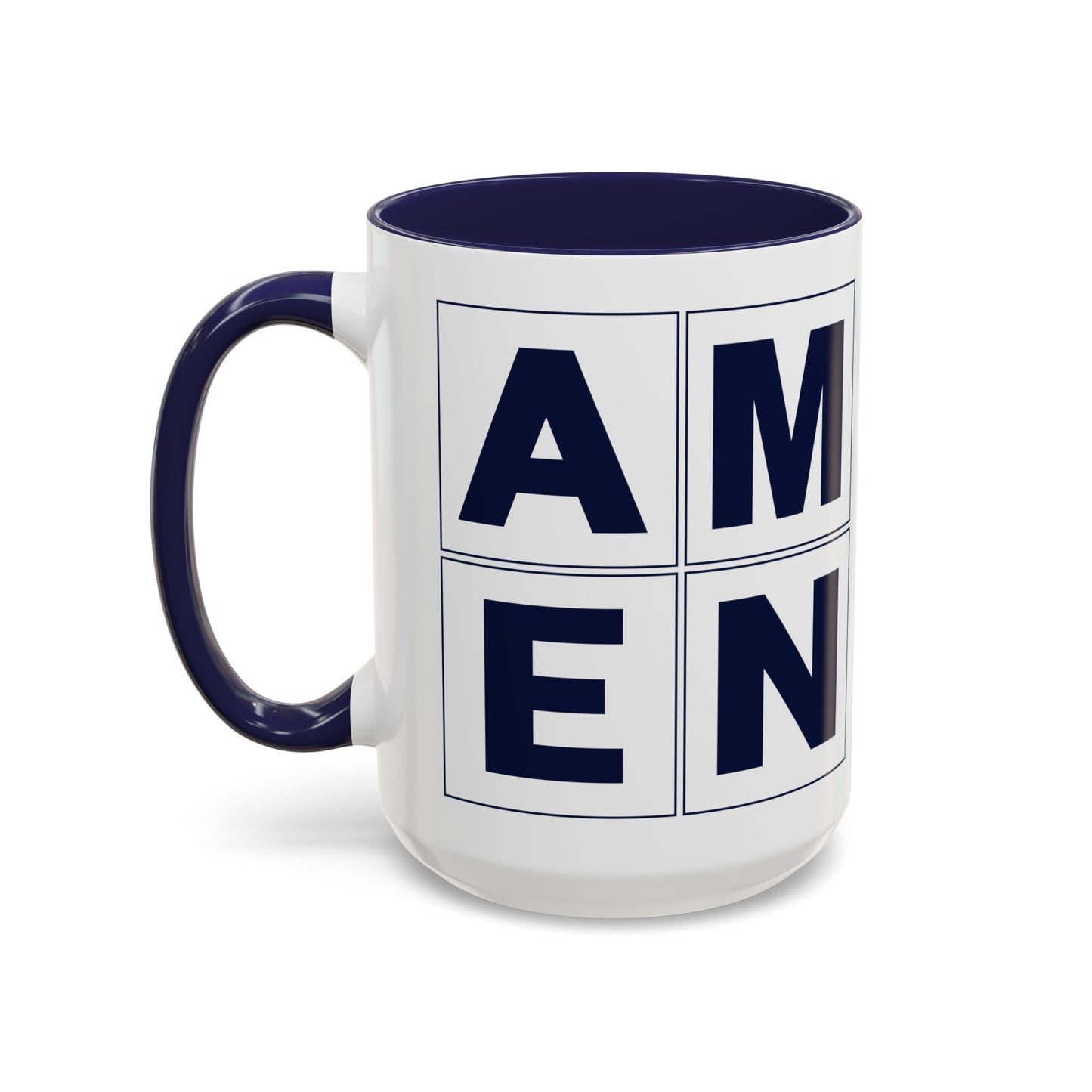 Amen Blue Accent Mug