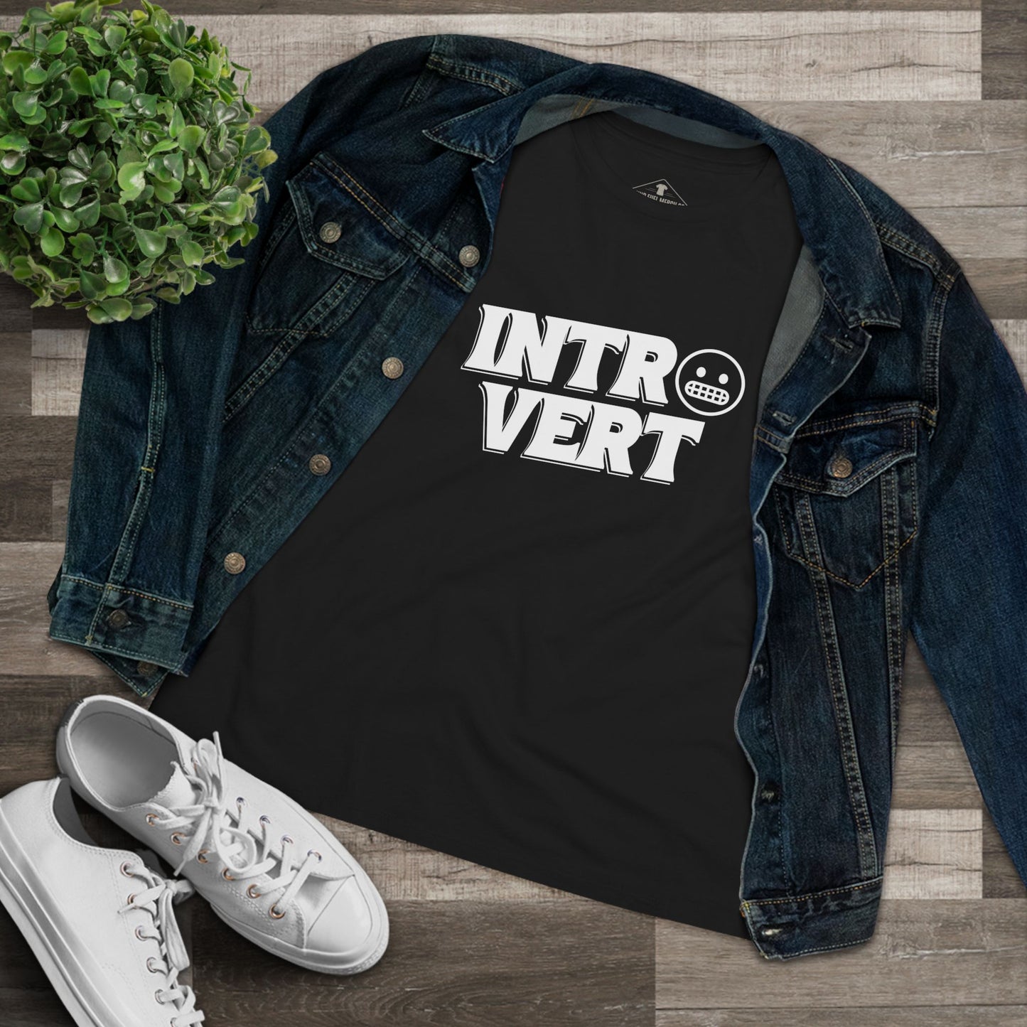 Introvert Black Womens T-Shirt