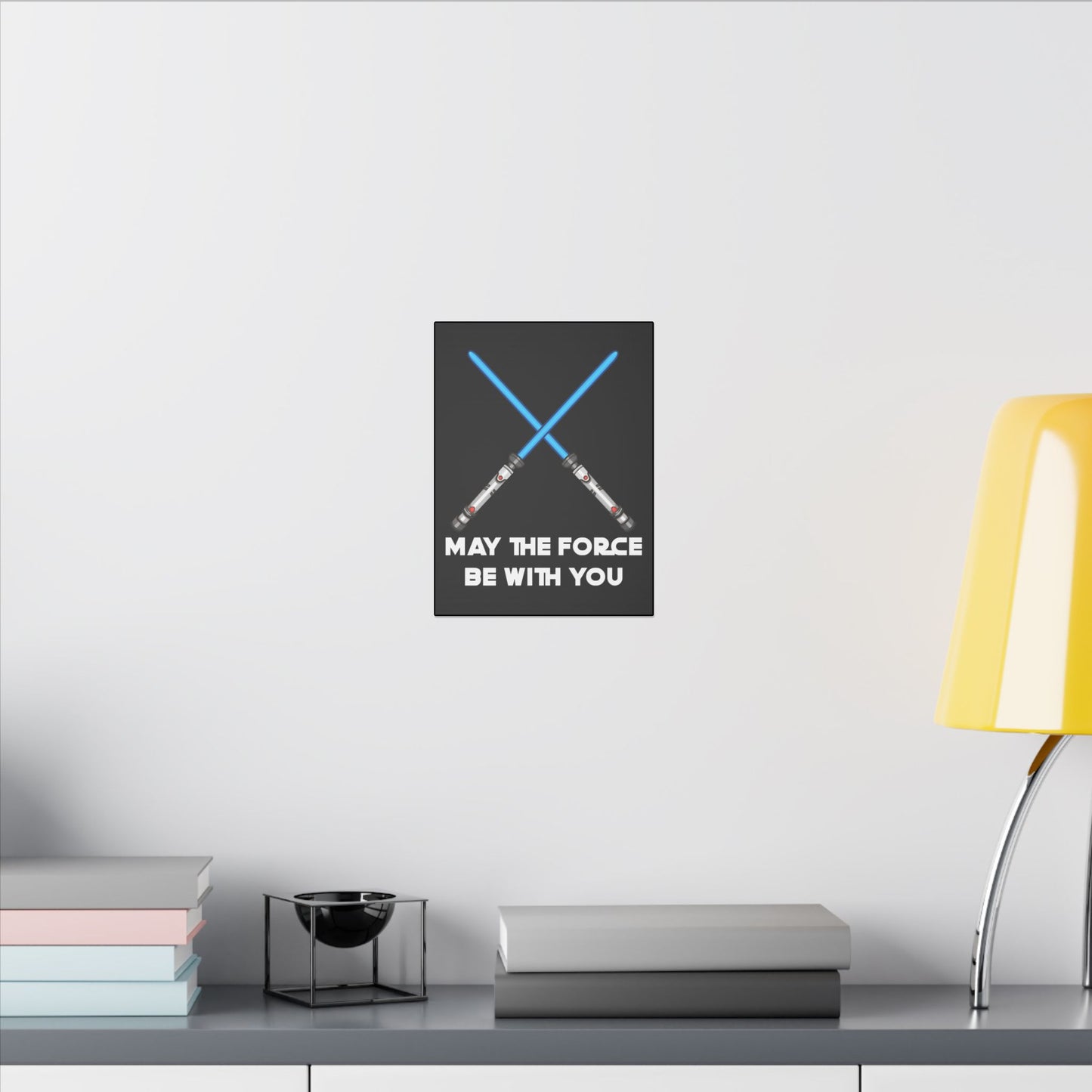 May The Force Be With You Black Wall Canvas