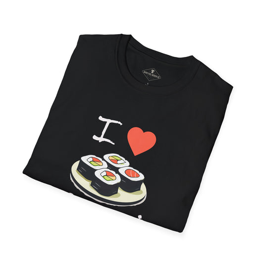 I Love Sushi Black T-Shirt
