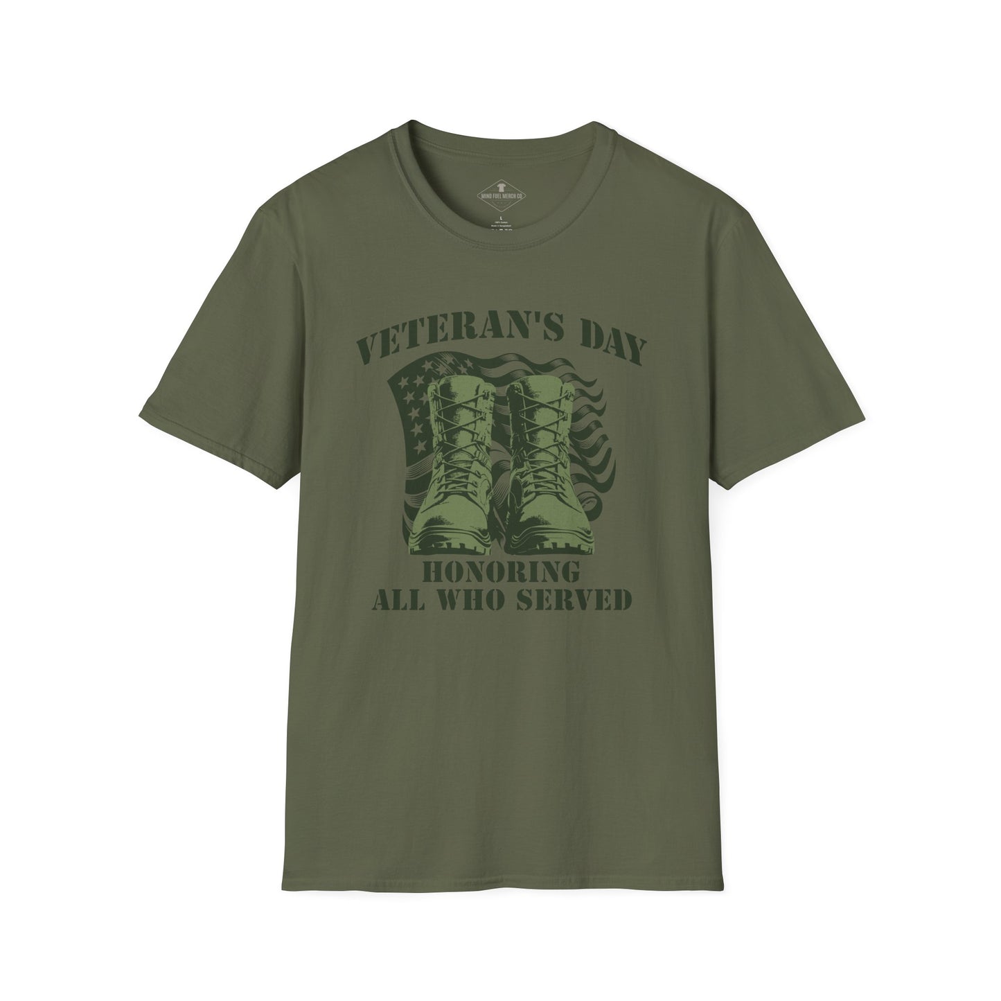 Veteran's Day Boots Moss Green T-Shirt
