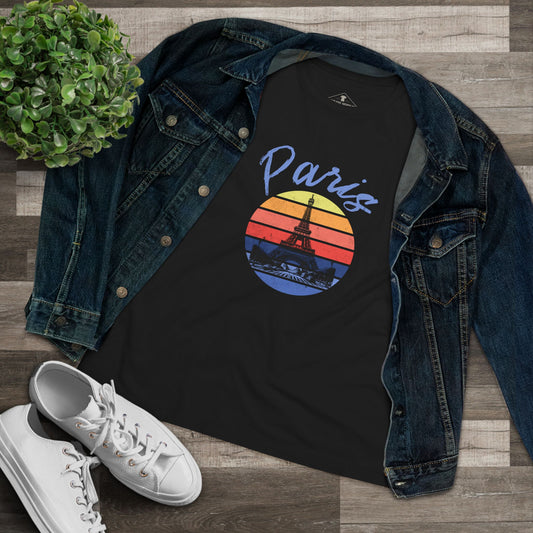 Paris Black Womens T-Shirt