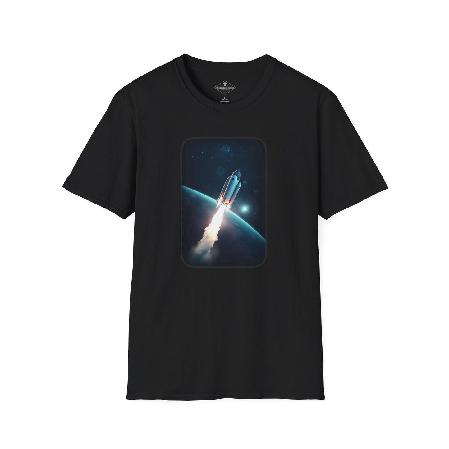 Rocket Ship Black T-Shirt