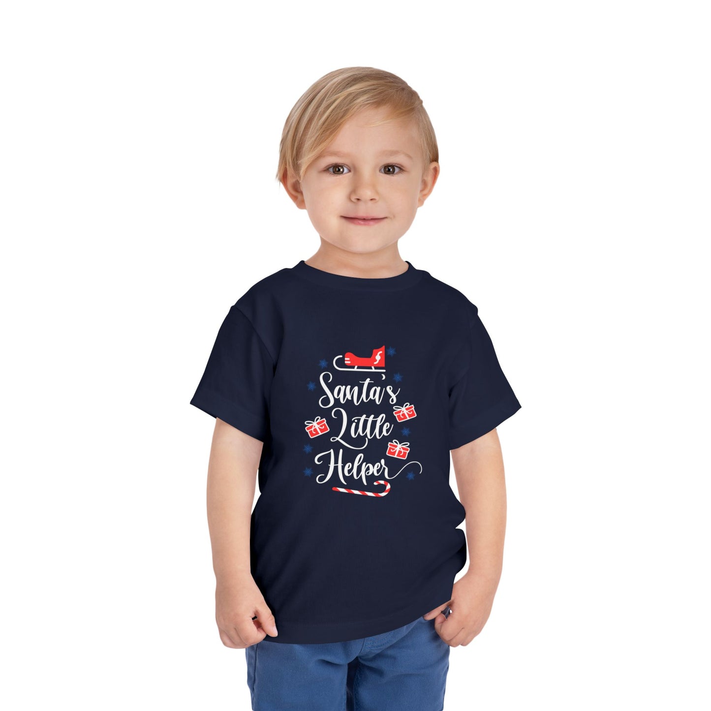 Santa's Little Helper Navy Toddler T-Shirt