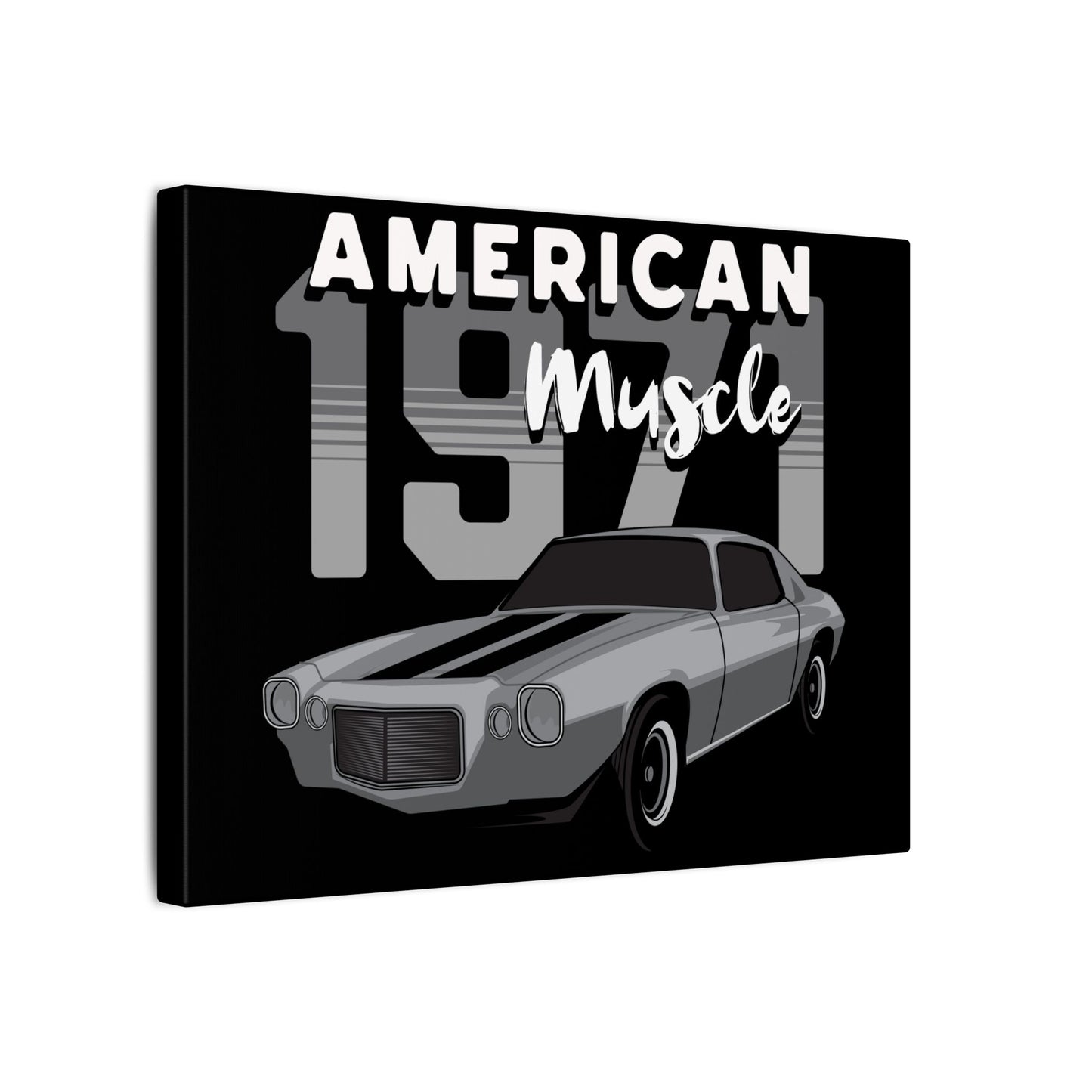 1971 Muscle Car Black Wall Canvas