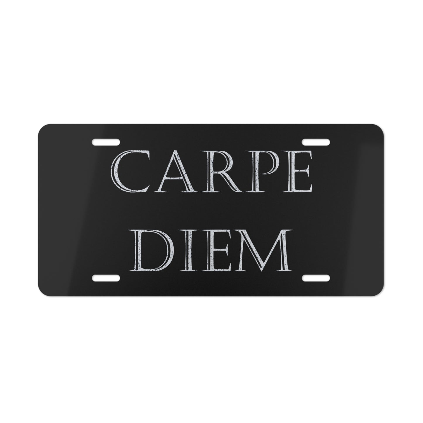 Carpe Diem Black Vanity License Plate