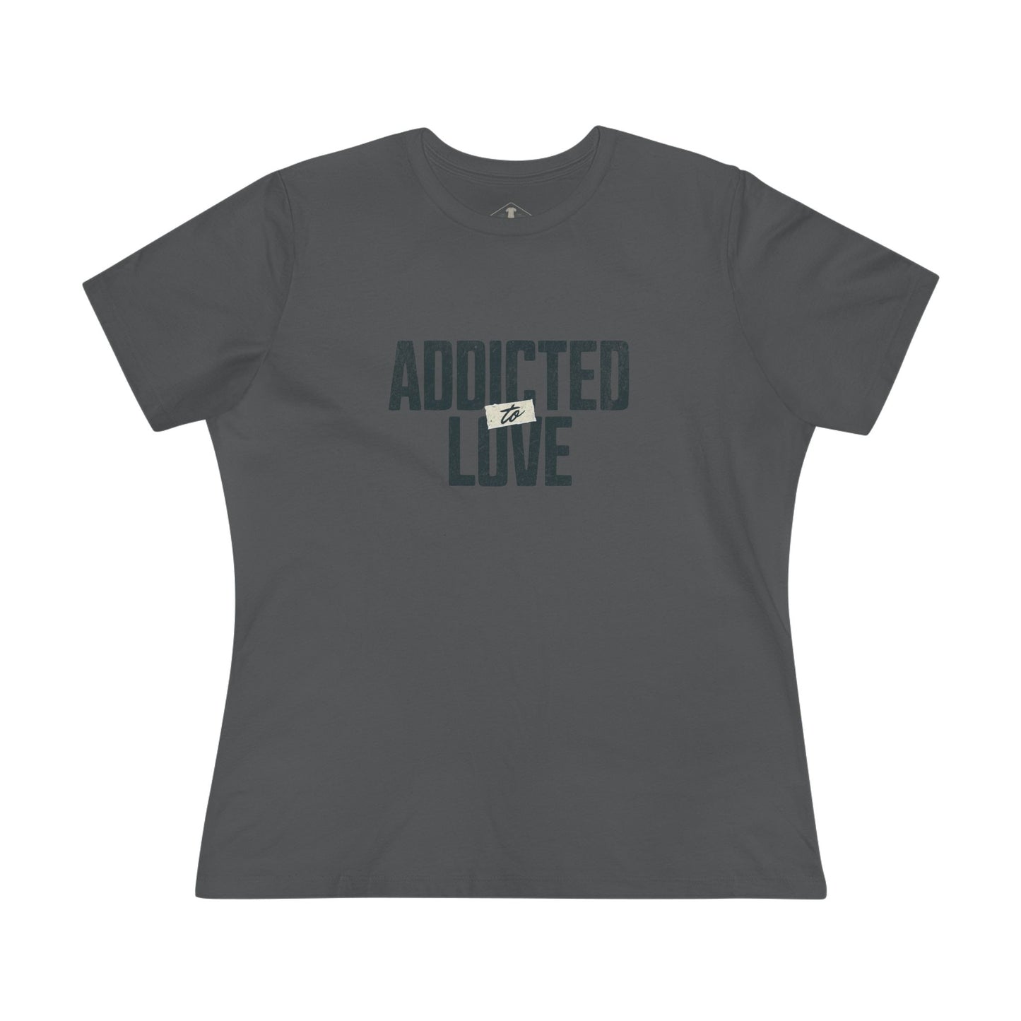 Addicted To Love Charcoal Womens T-Shirt