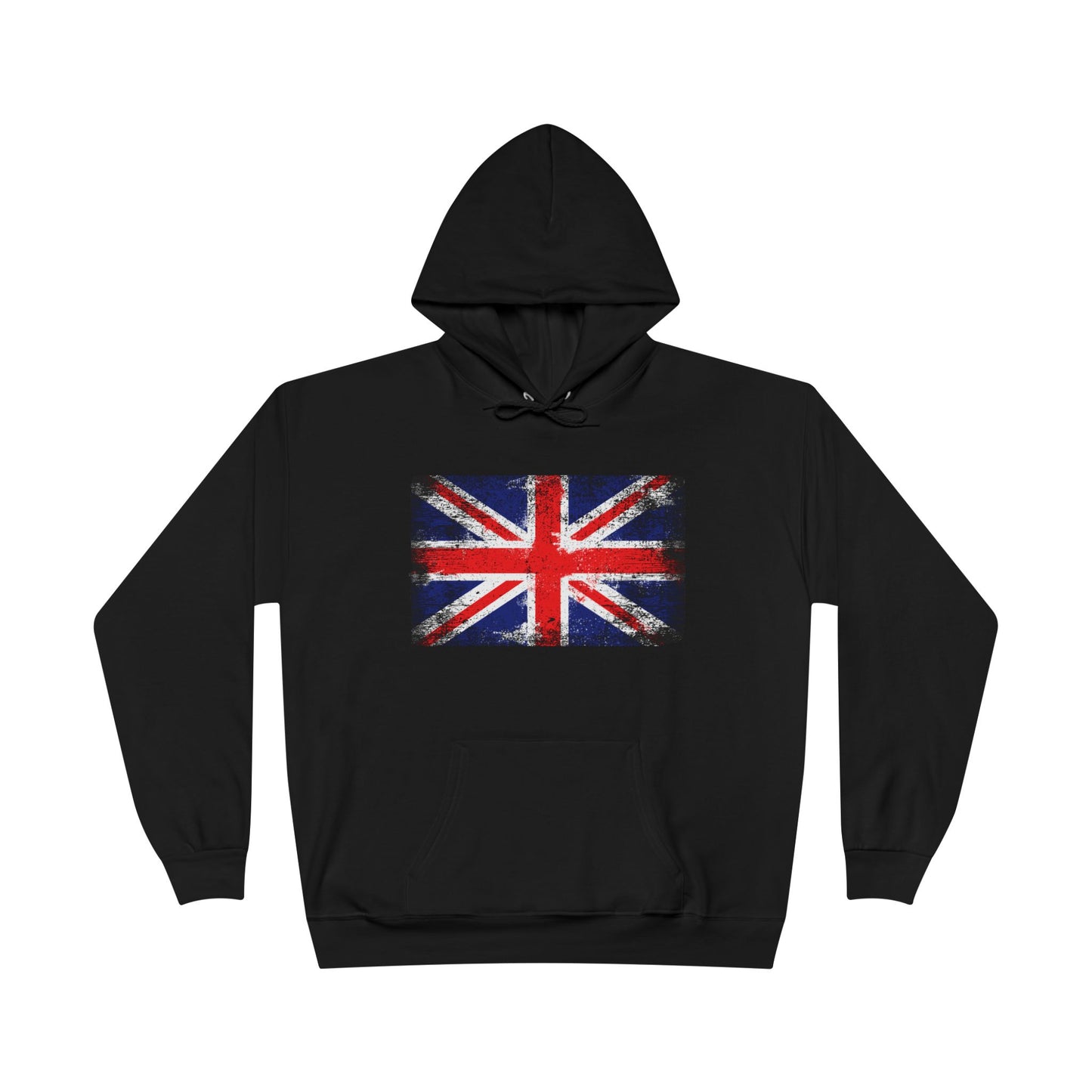 Union Jack UK Flag Black Hoodie