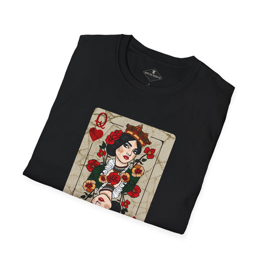 Queen Of Hearts Black T-Shirt