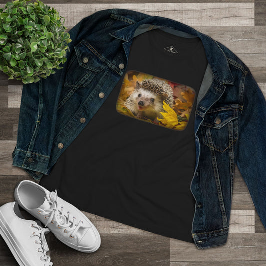Hedgehog Black Womens T-Shirt