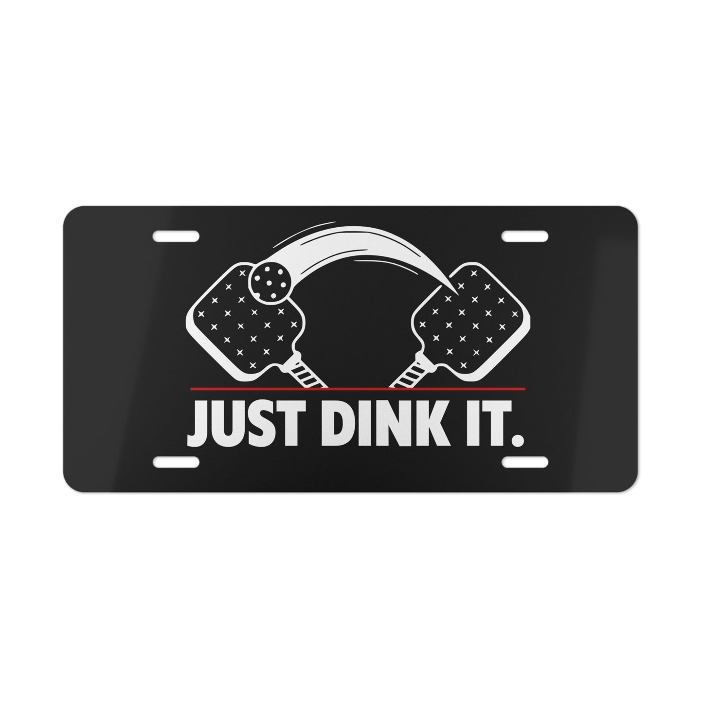 Just Dink It Pickleball Black Vanity License Plate