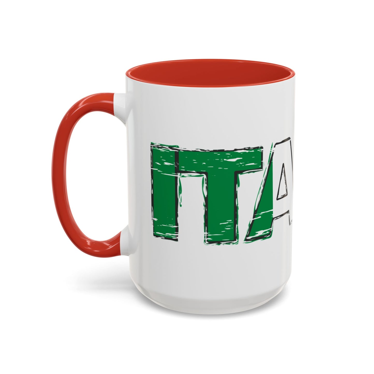 Italia Red Accent Mug