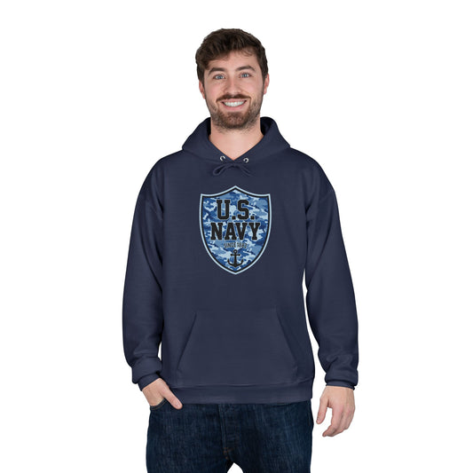 US Navy Camo Shield Blue Hoodie