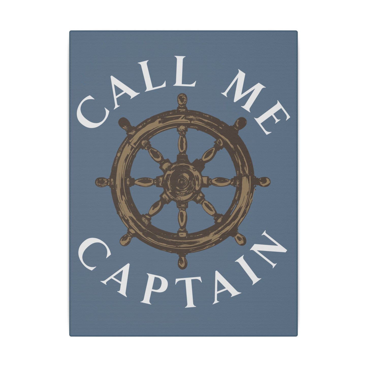 Call Me Captain Slate Blue Wall Canvas
