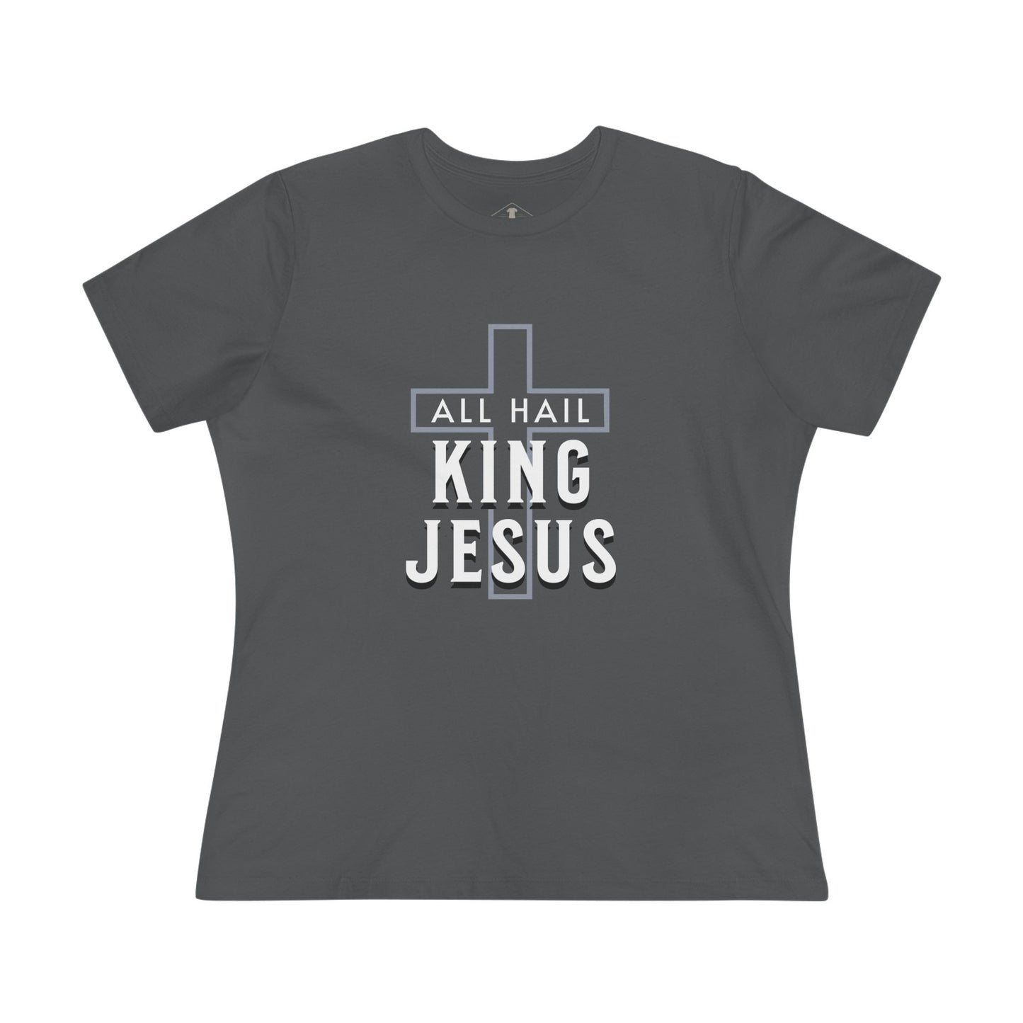 King Jesus Charcoal Womens T-Shirt