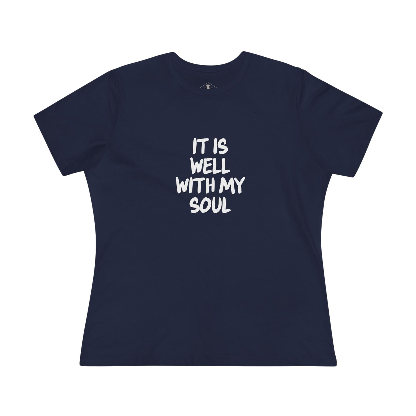 It Is Well With My Soul Navy Womens T-Shirt