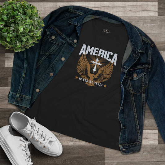 America In God We Trust Black Womens T-Shirt
