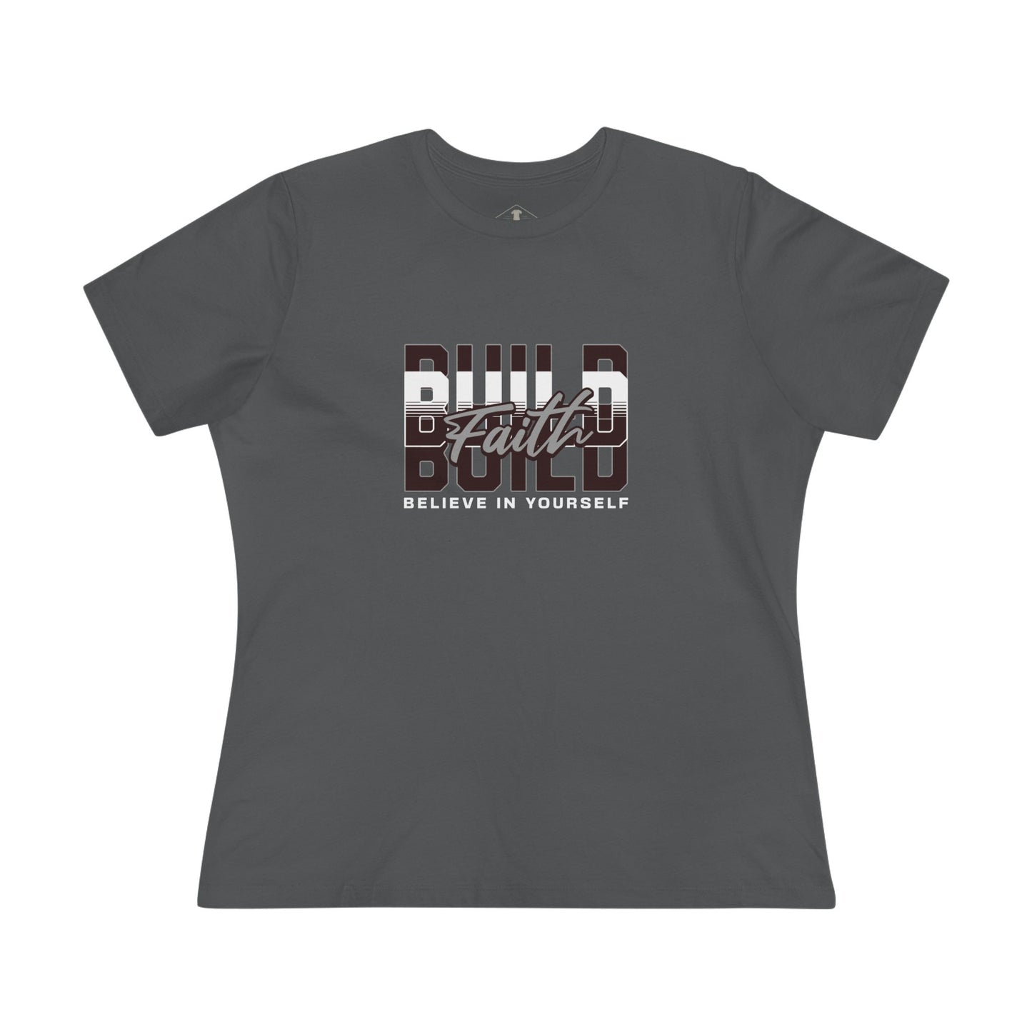 Build Faith Charcoal Womens T-Shirt