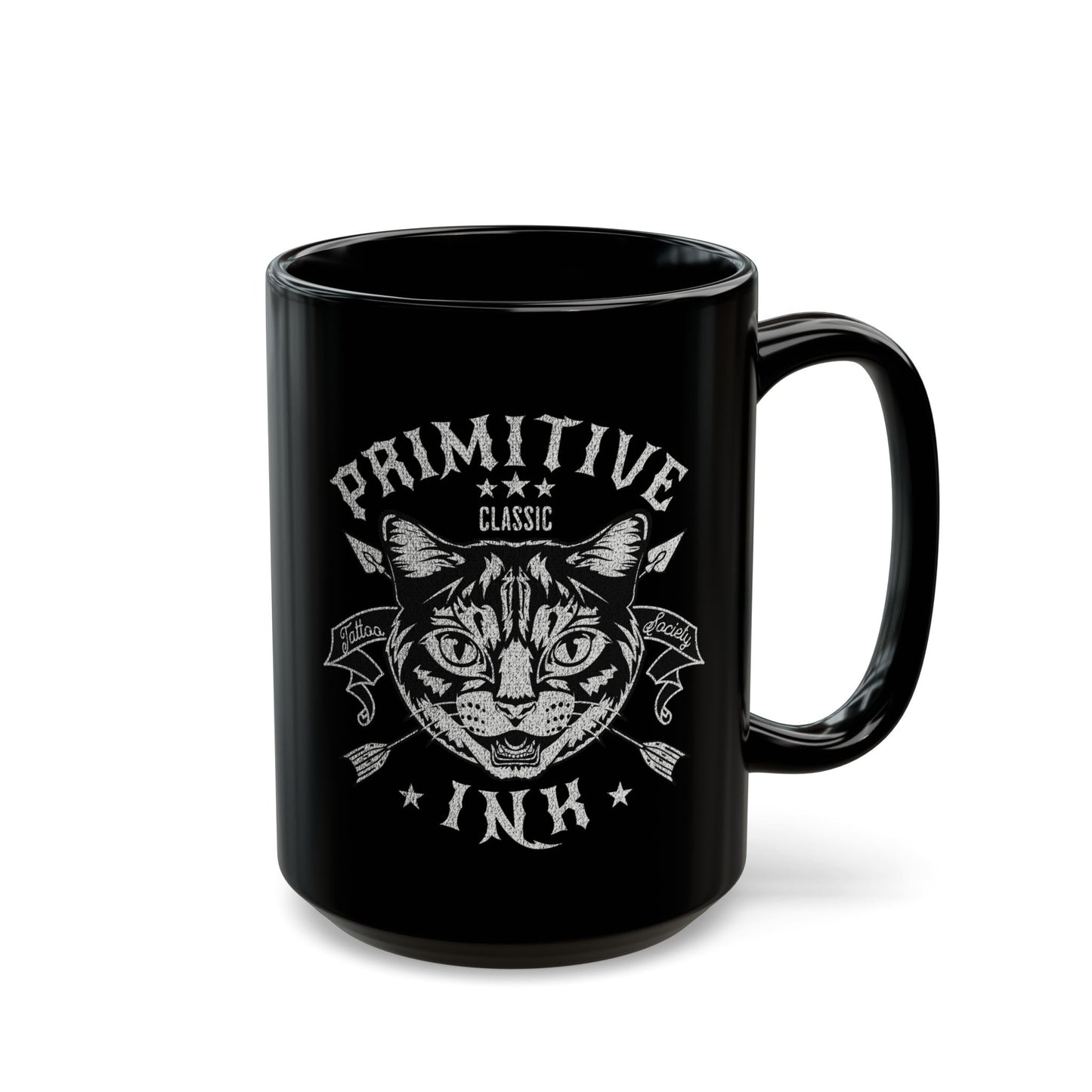Primitive Ink Tattoo Society Black Mug