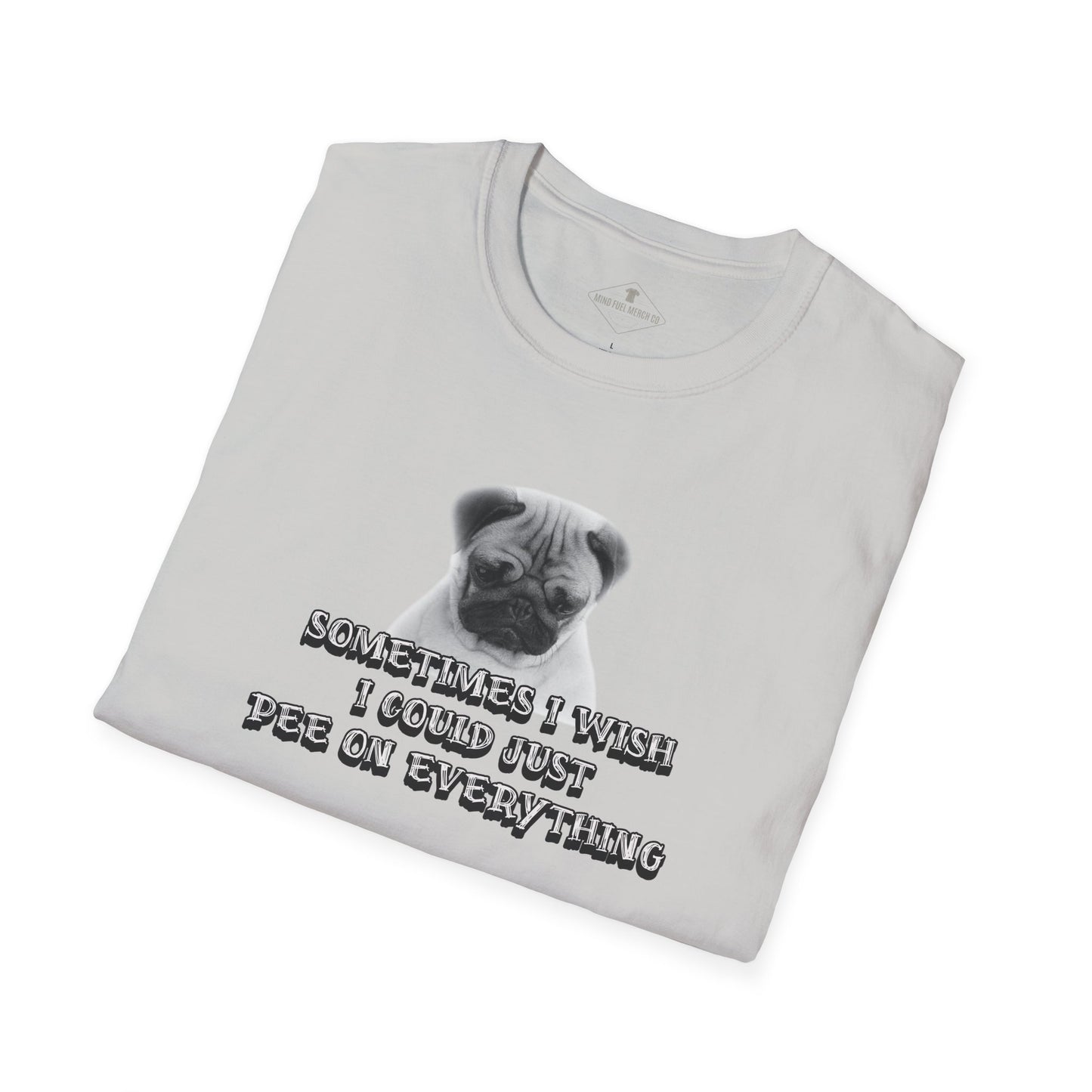 Pee On Everything Silver Grey T-Shirt