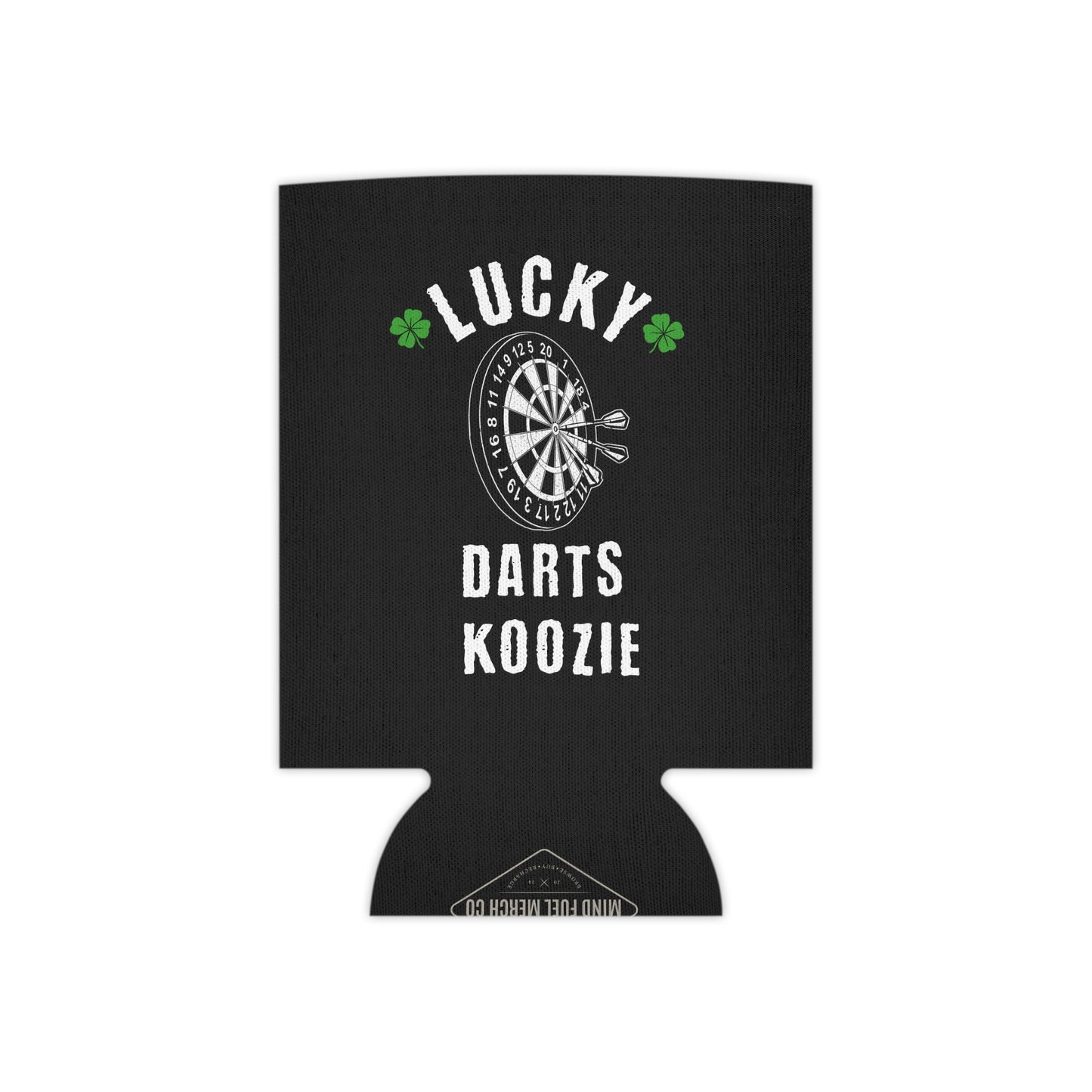 Lucky Darts Black Koozie Can Cooler
