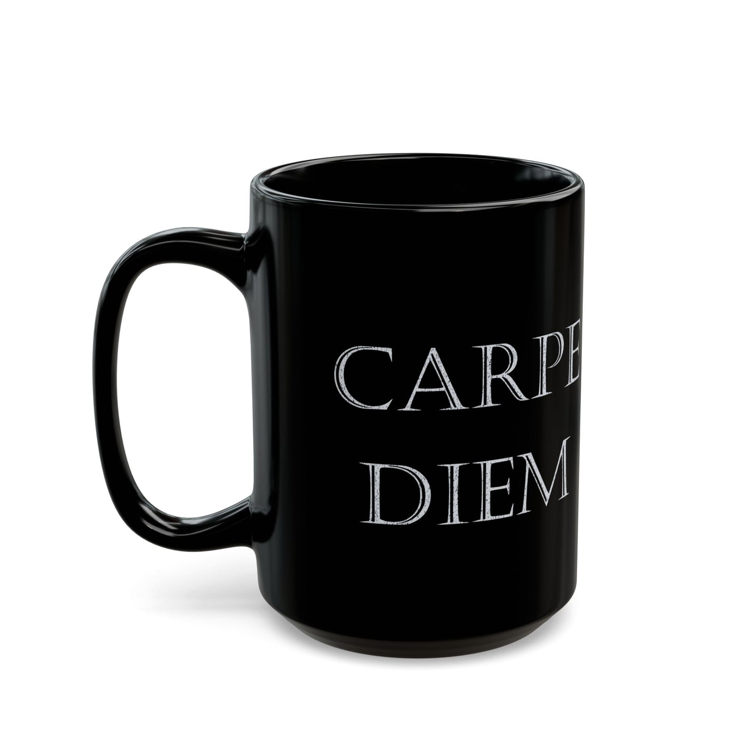 Carpe Diem Black Mug