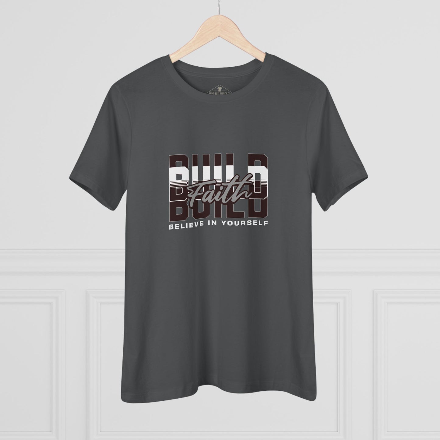 Build Faith Charcoal Womens T-Shirt