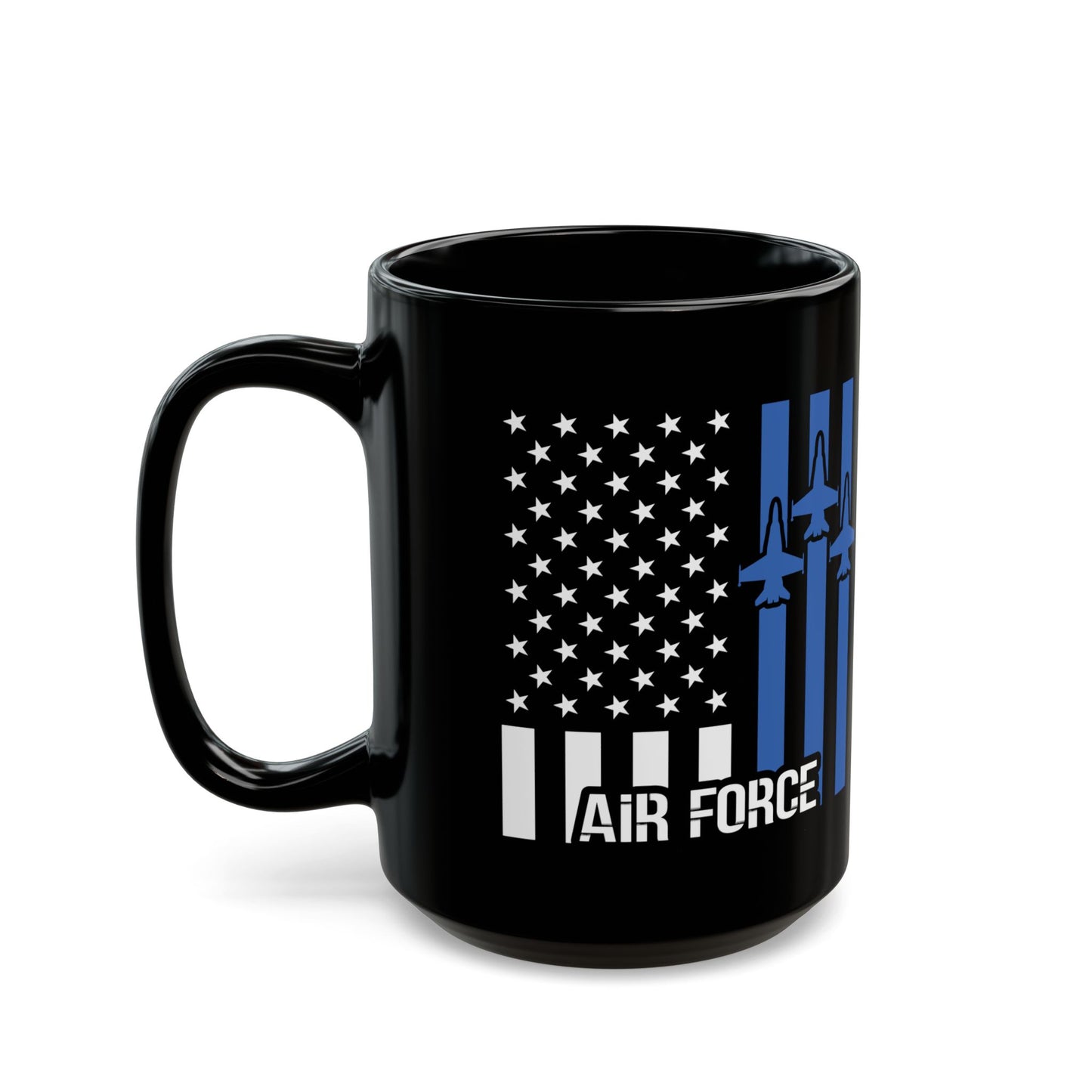 US Air Force Flag Black Mug