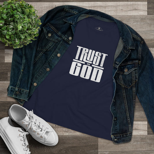 Trust In God Navy Womens T-Shirt