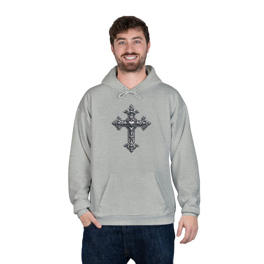 Ornamental Cross Grey Hoodie