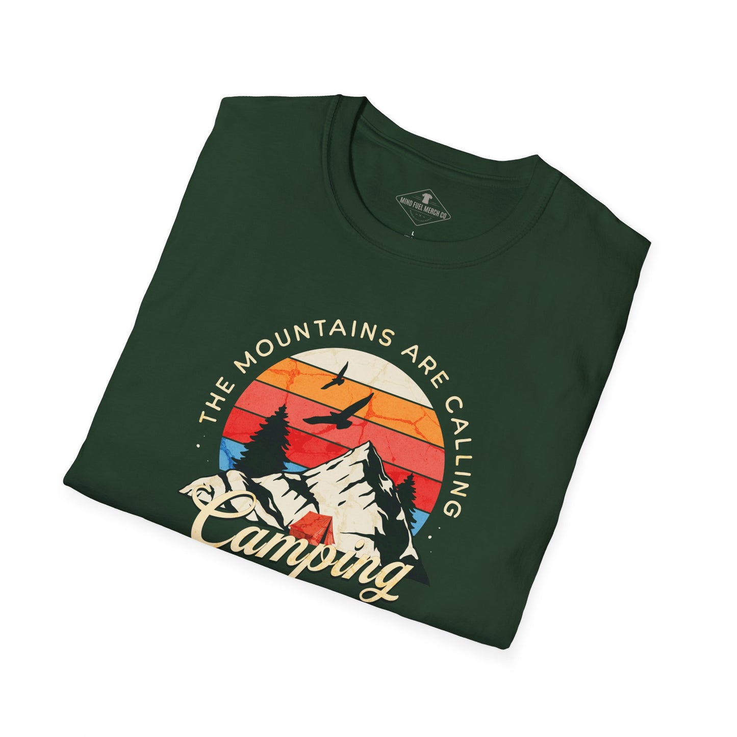 Camping Awaits Forest Green T-Shirt